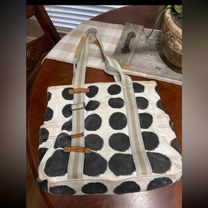 Gap canvas leather vtg Handbag Tote Bag weekender travel bag